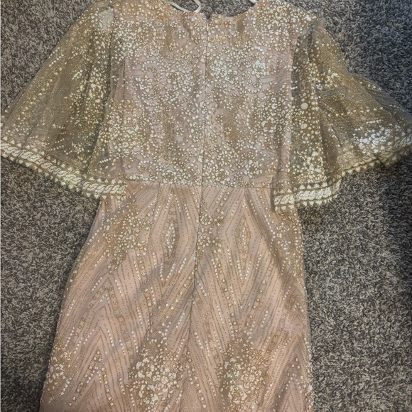 Hello Molly Gold Sequin Long Sleeve Dress - Picture 3 of 3